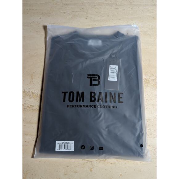 Tom Baine Men Size XL Dark Navy Performance Collection Crew Neck Pullover New - Picture 4 of 7